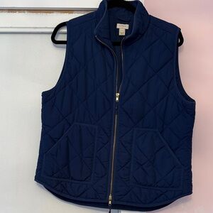 J. Crew Women's Navy Quilted Vest